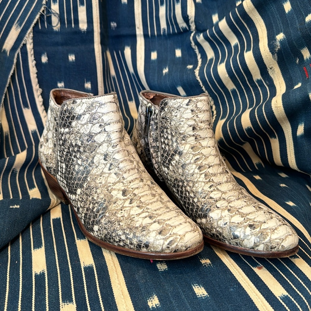Sam Edelman Snake Print Booties